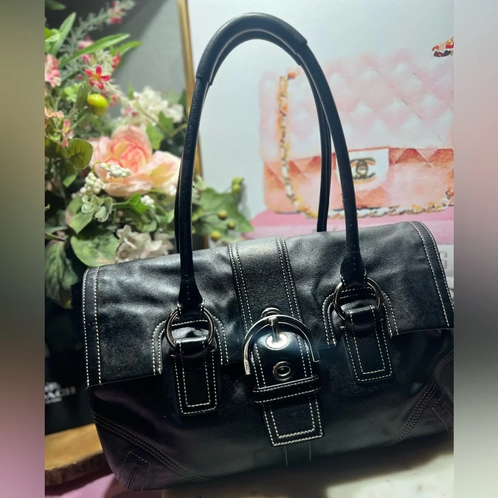 Coach vintage soho black satchel GUC - Picture 6 of 14